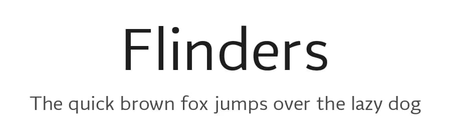 Flinders by Eko Bimantara — Sans Serif Font