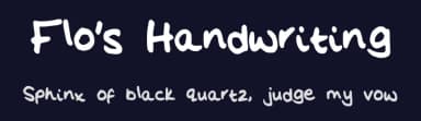 Flo's Handwriting by Flo Thomas — Script Handwritten Font — thumbnail 2