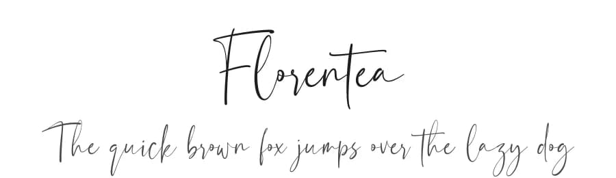 Florentea by Hamzah Muhamad Ihsan — Script Handwritten Font