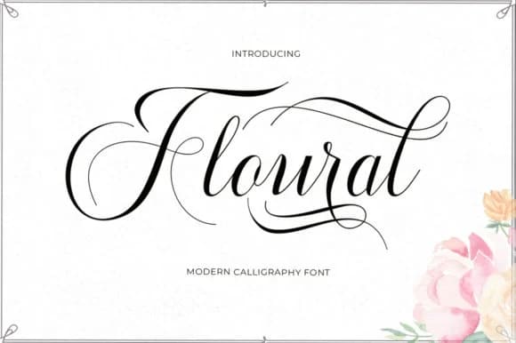 Floural Script Font by typehill — Script Handwritten Font