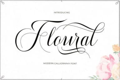 Floural Script Font by typehill — Script Handwritten Font — thumbnail 1