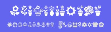 Flower Icons by Woodcutter — Dingbats Font — thumbnail 3