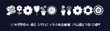 Flower Icons by Woodcutter — Dingbats Font — thumbnail 2