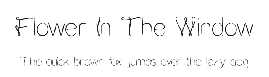 Flower In The Window by weknow — Script Handwritten Font