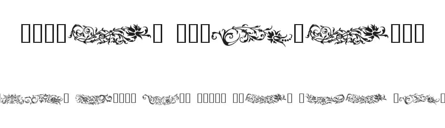 Flower Ornaments by FontFreak — Dingbats Font