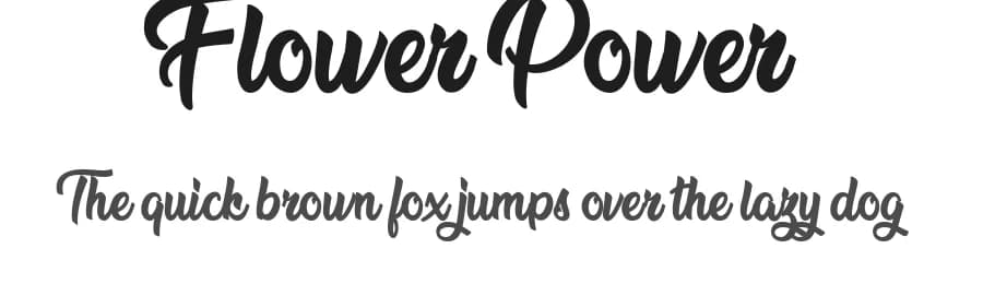 Flower Power by Billy Argel Fonts ® — Script Handwritten Font