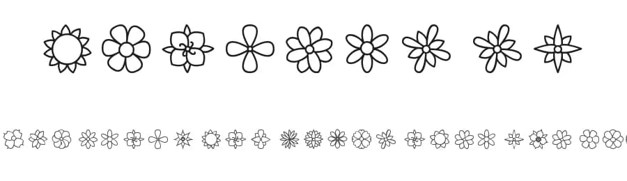 Flowers ST by Southype — Dingbats Font