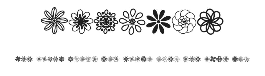 Flowery by Letterayu — Dingbats Font