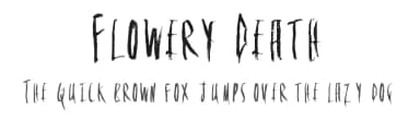 Flowery Death by Xerographer Fonts — Script Handwritten Font — thumbnail 1