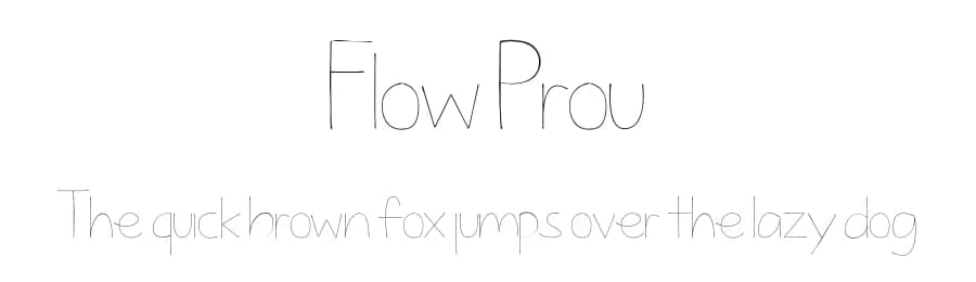 Flow Prou by María José Orellana García — Script Handwritten Font