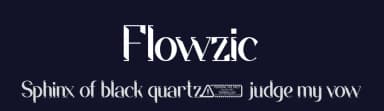 Flowzic by Kong Font — Sans Serif Font — thumbnail 2