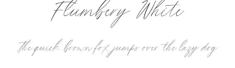 Flumbery White by Letterhend Studio — Script Handwritten Font