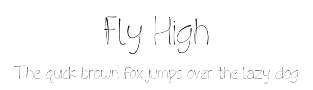 Fly High by Orchid Art — Script Handwritten Font