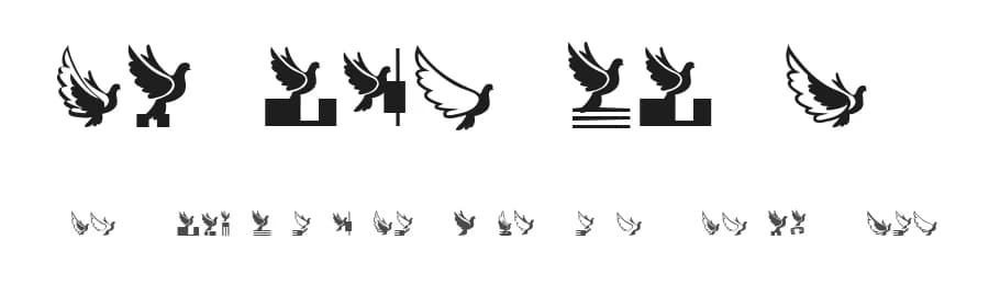 Flying Birds by Vladimir Nikolic — Dingbats Font