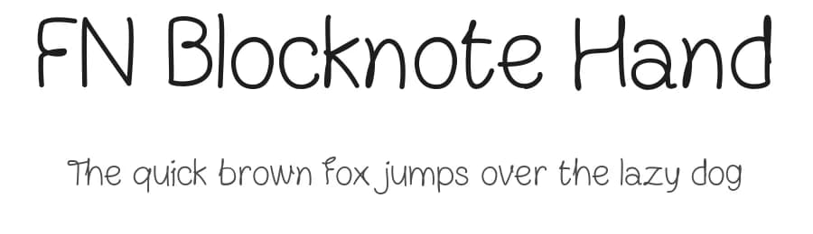 FN Blocknote Hand by Friendly Fonts — Script Handwritten Font