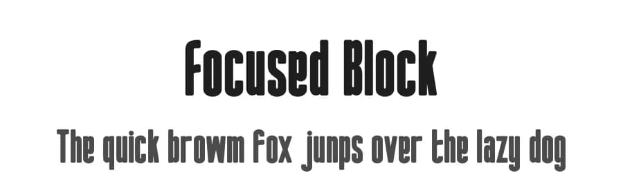 Focused Block by PutraCetol Studio — Sans Serif Font