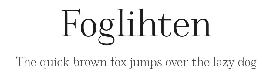 Foglihten by gluk — Serif Font
