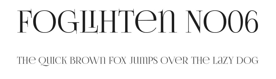 Foglihten No06 by gluk — Serif Font