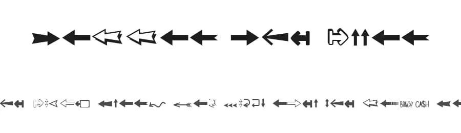 Follow The Arrow by dcoxy - Greg Medina — Dingbats Font