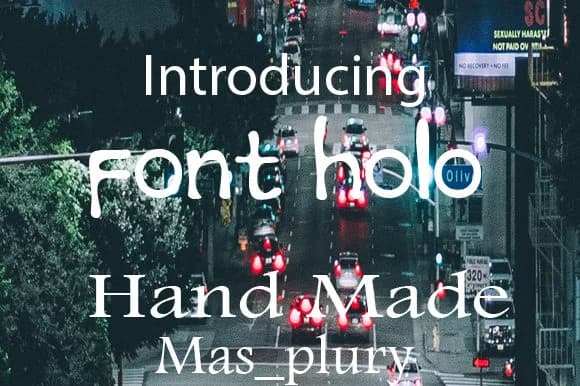 Font Holo Font by mas_plury — Script Handwritten Font