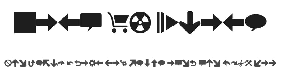 Font 90 Icons by elharrak — Dingbats Font