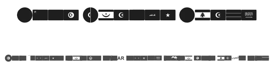 Font Arabic Flags by elharrak — Dingbats Font
