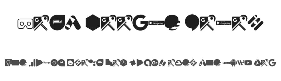 Font Google Color by elharrak — Dingbats Font
