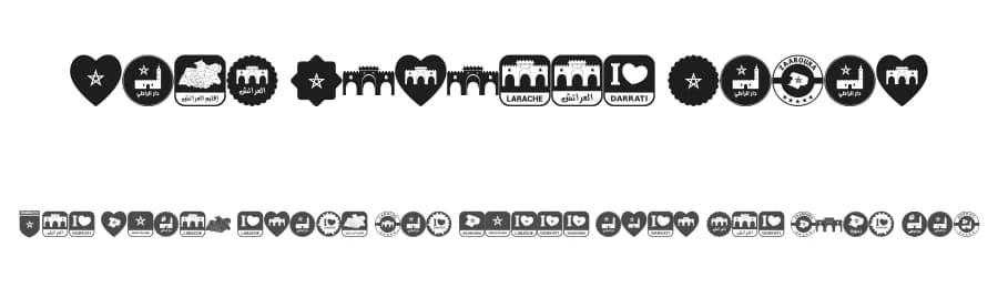 Font Larache Color by elharrak — Dingbats Font