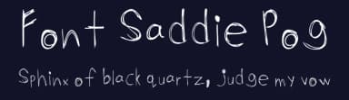 Font Saddie Pog by jjekwjfkwkf — Script Handwritten Font — thumbnail 2