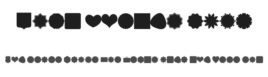 Font Shapes 2019 by elharrak — Dingbats Font