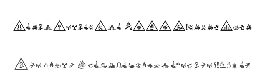 Fonts Vector Iso 7010 Warning Sign by vector.id — Dingbats Font — preview 1