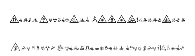 Fonts Vector Iso 7010 Warning Sign by vector.id — Dingbats Font