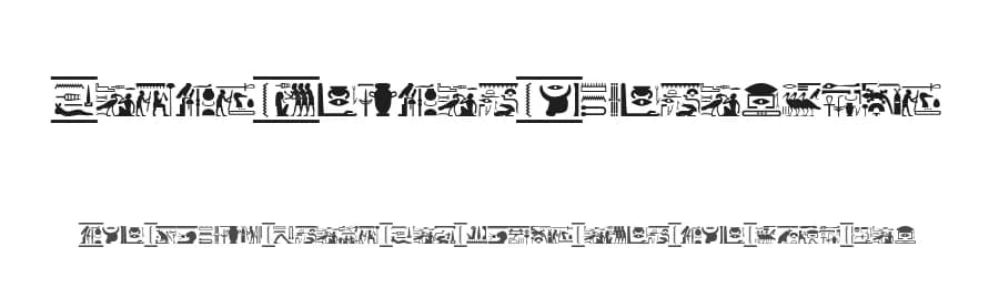 Fonts Vector Hieroglyps by vector.id — Dingbats Font