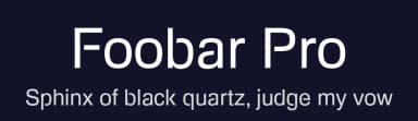 Foobar Pro by CheapProFonts — Sans Serif Font — thumbnail 2