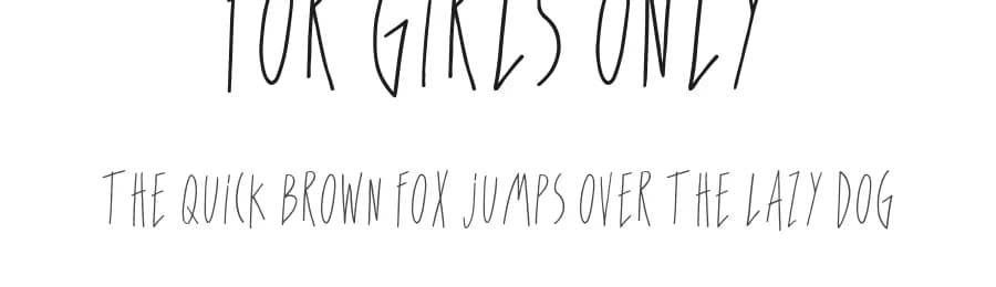 For Girls Only by imagex — Script Handwritten Font