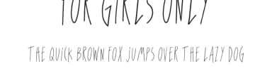 For Girls Only by imagex — Script Handwritten Font — thumbnail 1