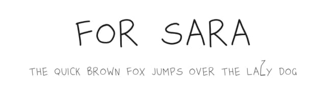 For Sara by Geronimo Font Studios — Script Handwritten Font