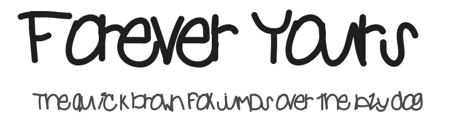 Forever Yours by Des Gomez — Script Handwritten Font