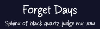Forget Days by Origin Type — Script Handwritten Font — thumbnail 2