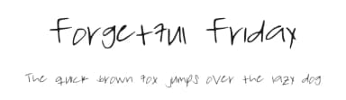 Forgetful Friday by Freya J. — Script Handwritten Font — thumbnail 1
