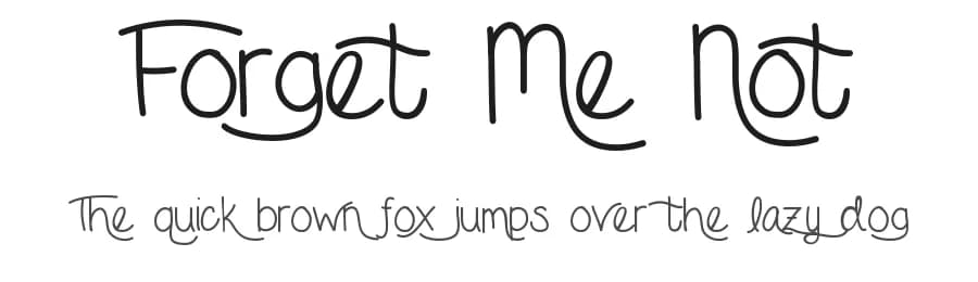 Forget Me Not by Vanessa Bays — Script Handwritten Font