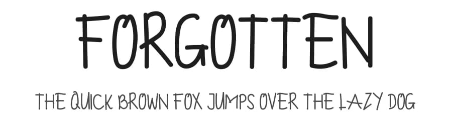 Forgotten by Fanastudio — Script Handwritten Font
