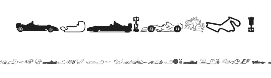 Formula 1 by Woodcutter — Dingbats Font