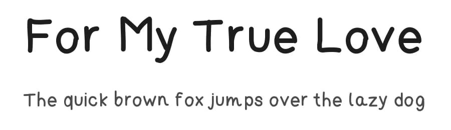 For My True Love by Ana Perestrelo — Script Handwritten Font