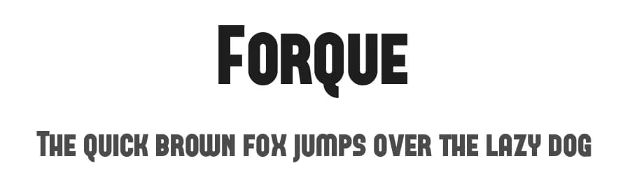 Forque by Tup Wanders — Sans Serif Font