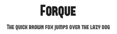 Forque by Tup Wanders — Sans Serif Font — thumbnail 1