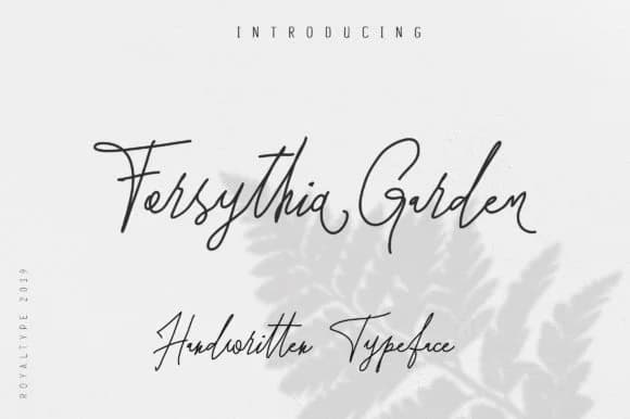 Forsythia Garden Font by Royaltype — Script Handwritten Font