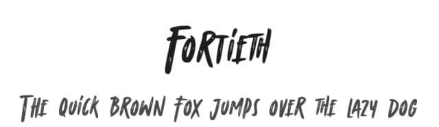 Fortieth by Gassstype — Script Handwritten Font