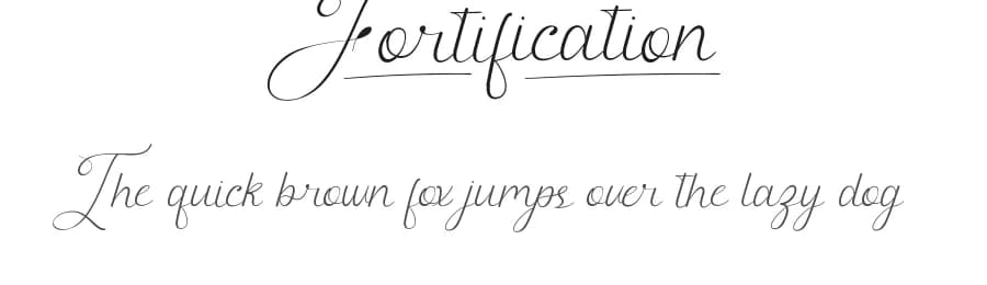 Fortification by VinType — Script Handwritten Font