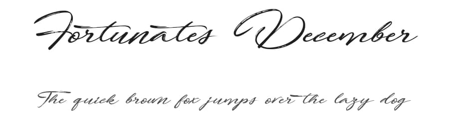 Fortunates December by Octotype  | Thomas Boucherie — Script Handwritten Font